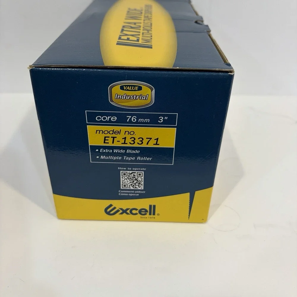 Excell ET-13371 Steel Desktop Tape Dispenser 3 in. width Suction Bottom